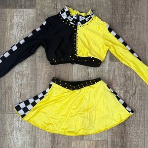 Yellow and Black  Dance Costume small fits like an 8